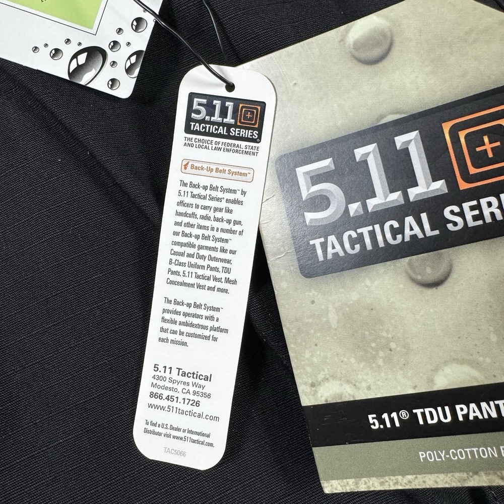 5.11 Tactical Men's Pants Ripstop TDU Relaxed Fit XL Black 74003 - Picture 8 of 16